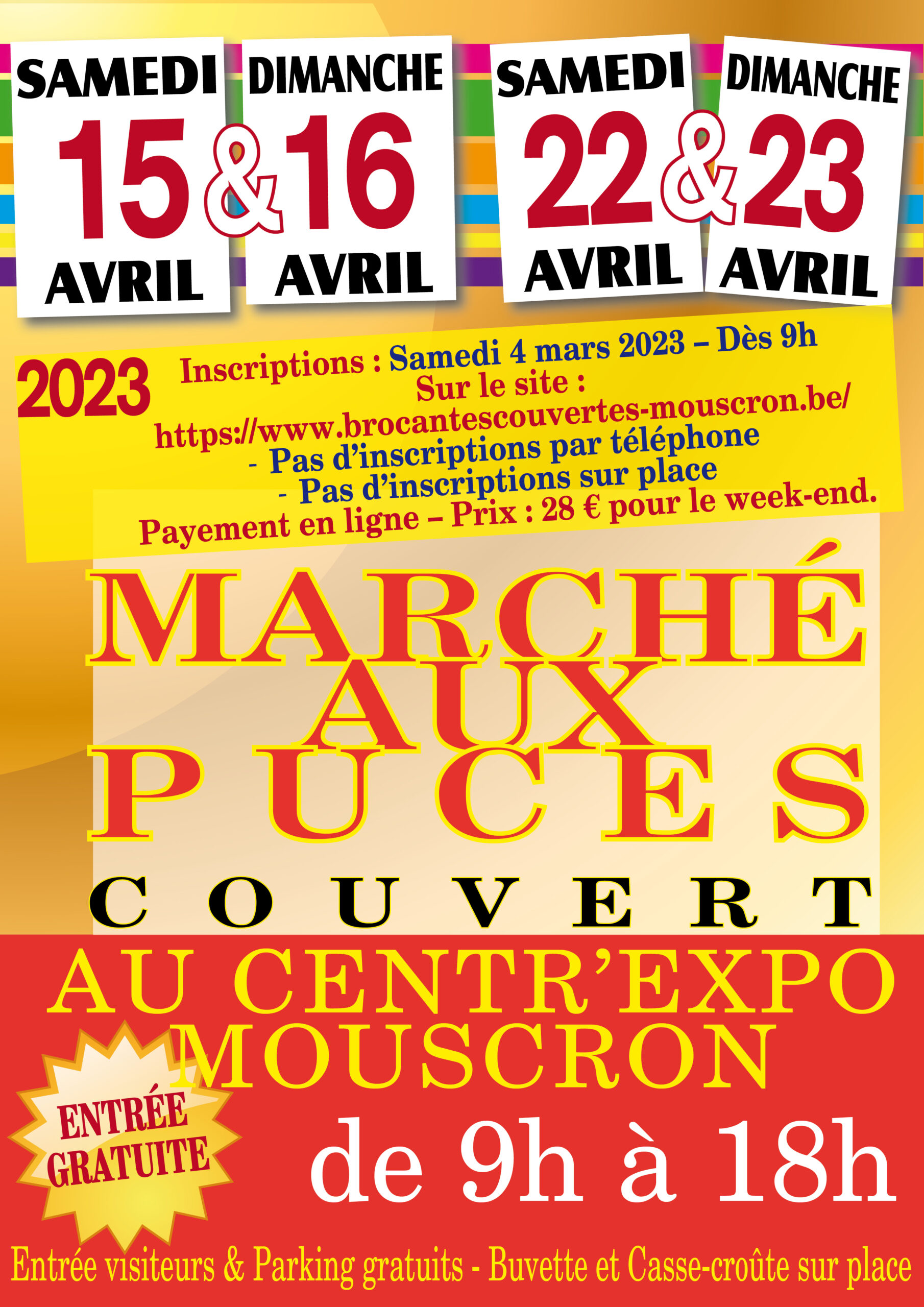 Maison du Tourisme à Mouscron Brocante Couverte au Centr’Expo